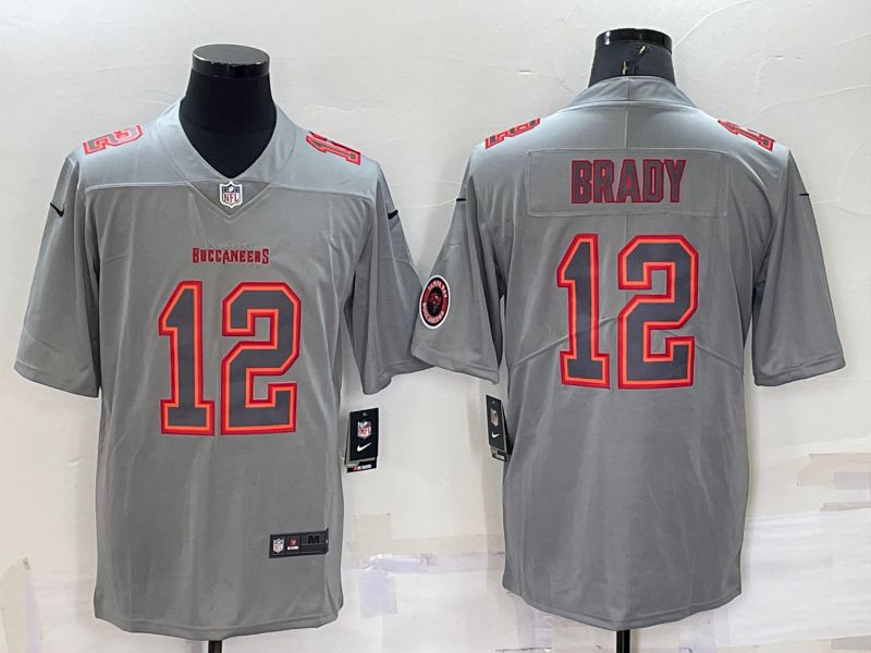 Men Tampa Bay Buccaneers 12 Brady Grey 2022 Nike Limited Vapor Untouchable NFL Jersey